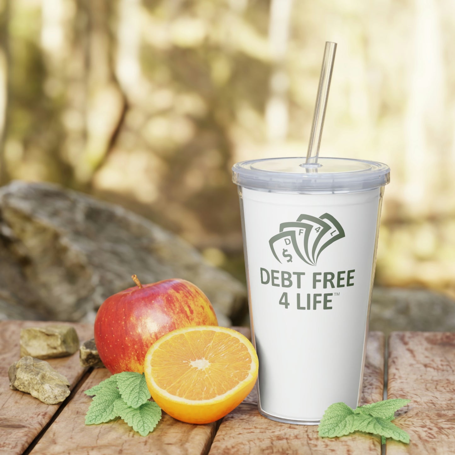 Plastic Tumbler with Straw