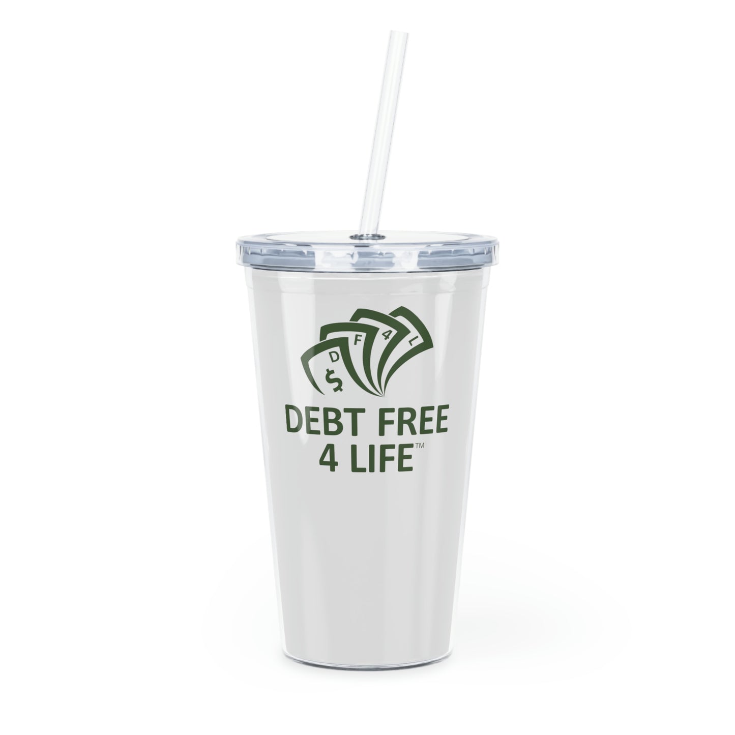 Plastic Tumbler with Straw